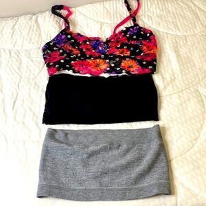 3 bras. (2) bandeau and (1) bralette. Victoria Secret, Full Tilt. See video.
